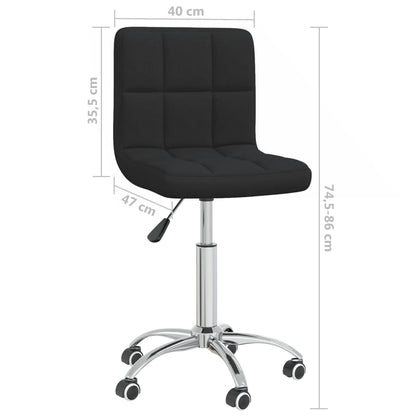 Office chair swivel fabric black