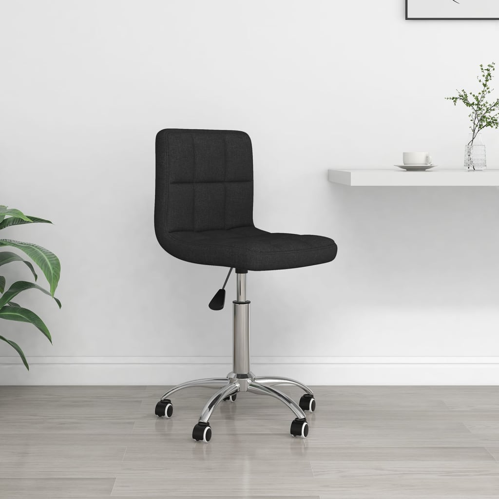 Office chair swivel fabric black