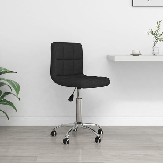 Office chair swivel fabric black