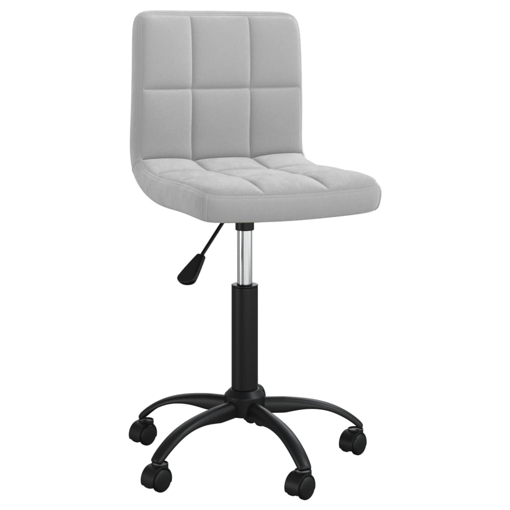 Office chair swivel velvet light gray