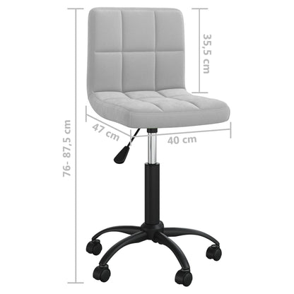 Office chair swivel velvet light gray