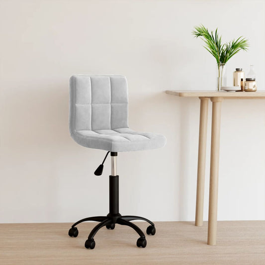 Office chair swivel velvet light gray