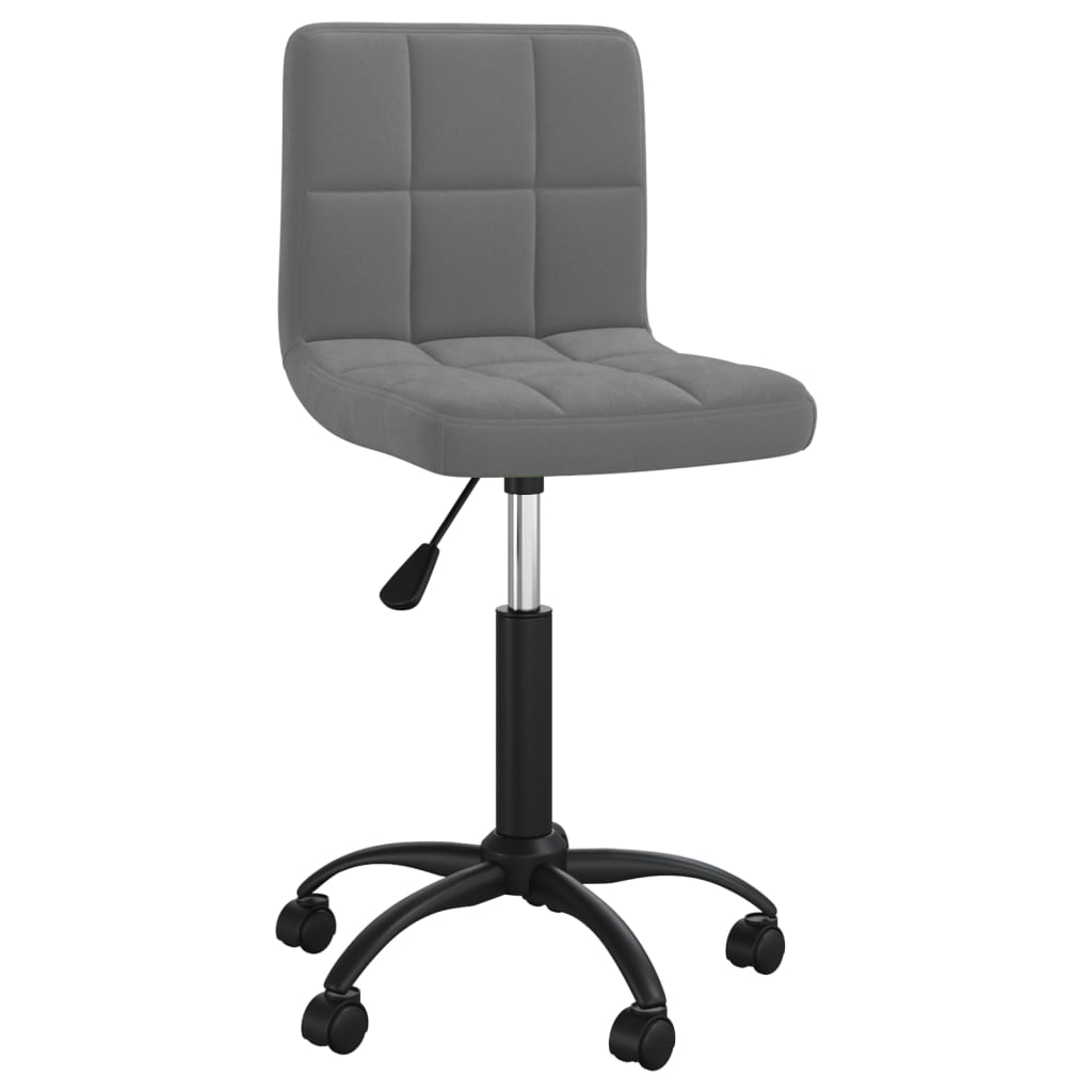 Office chair swivel velvet dark gray