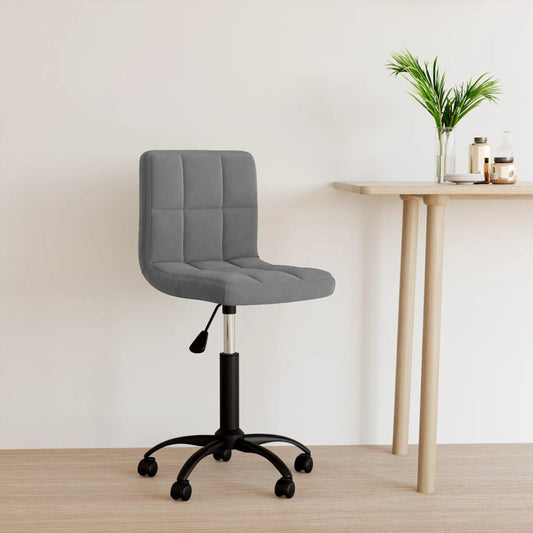 Office chair swivel velvet dark gray