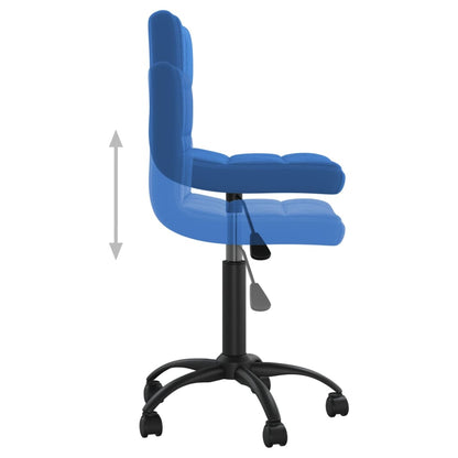 Office chair swivel velvet blue