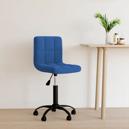 Office chair swivel velvet blue