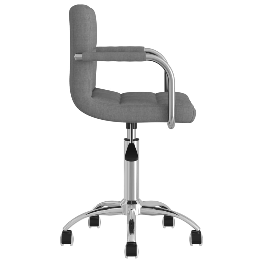 Office chair swivel fabric light gray