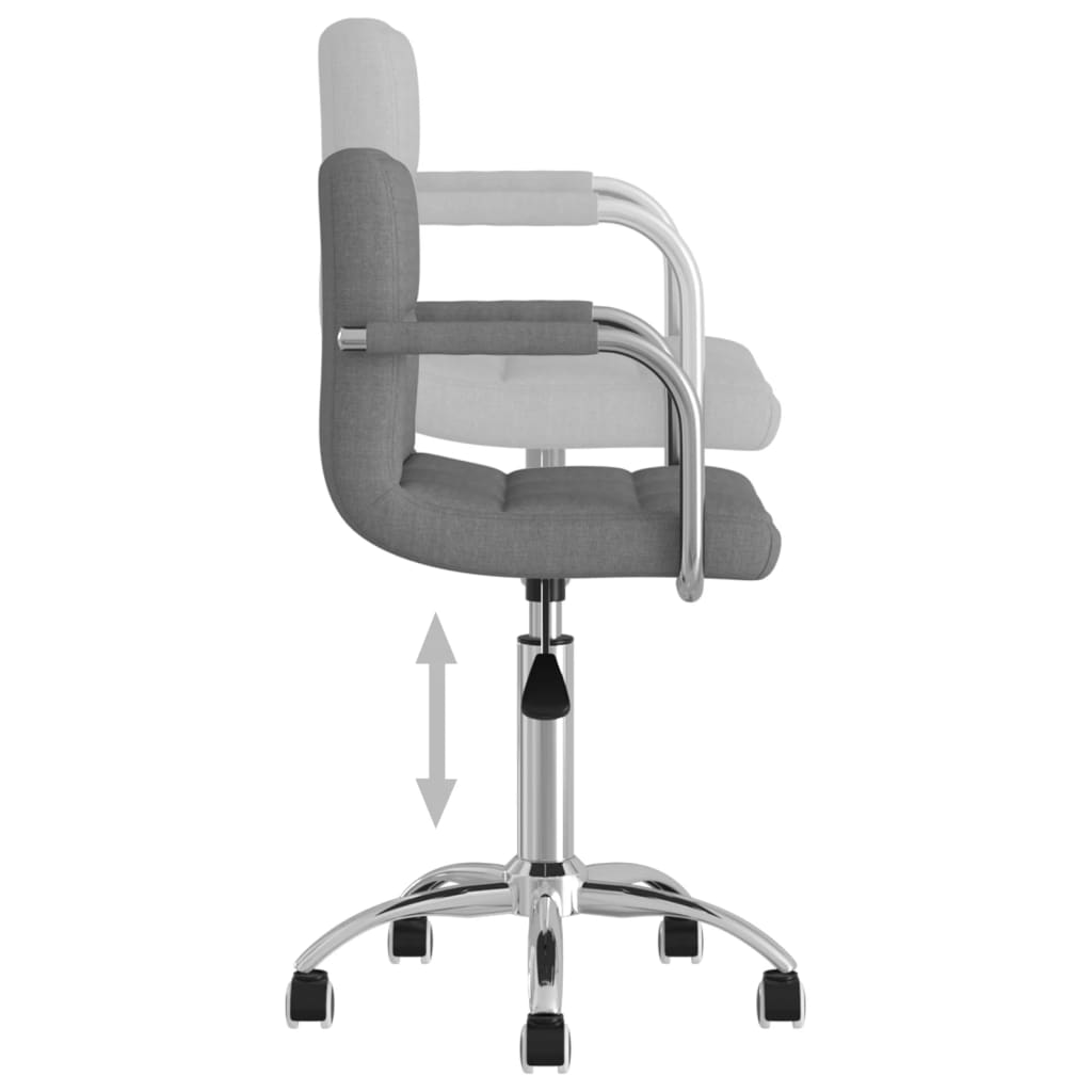 Office chair swivel fabric light gray