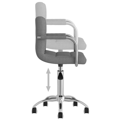 Office chair swivel fabric light gray