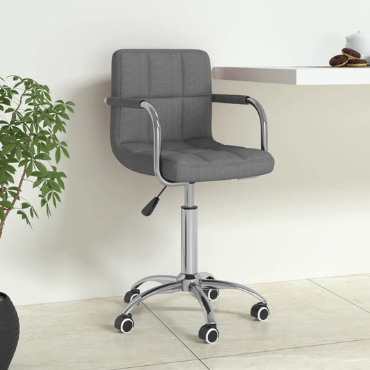 Office chair swivel fabric light gray