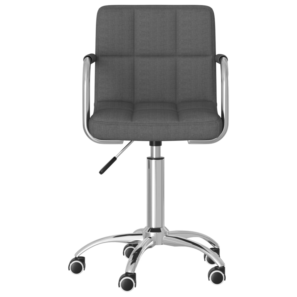 Office chair swivel fabric dark gray