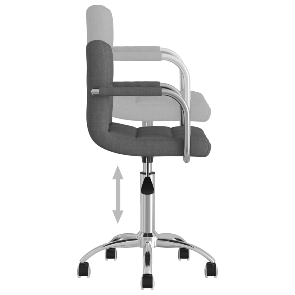 Office chair swivel fabric dark gray