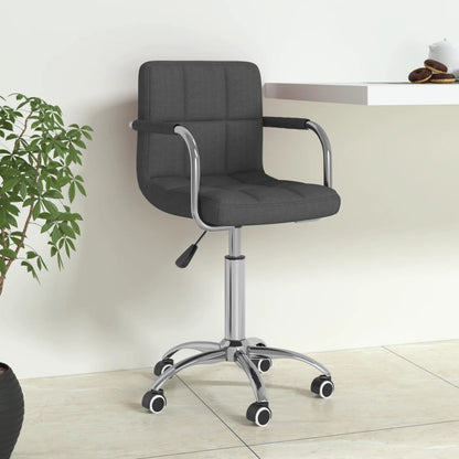 Office chair swivel fabric dark gray