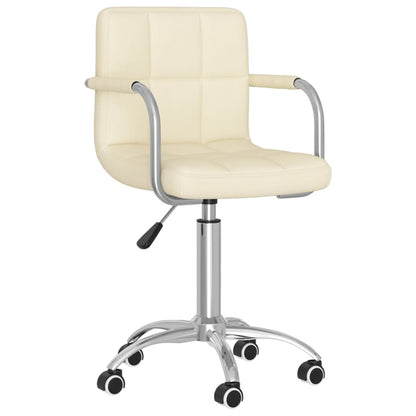 Office chair swivel fabric cream colored