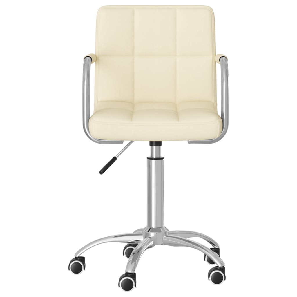 Office chair swivel fabric cream colored