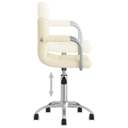 Office chair swivel fabric cream colored