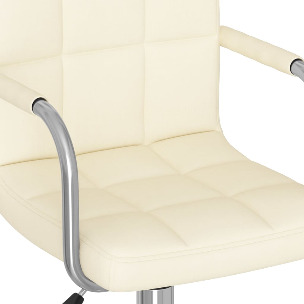 Office chair swivel fabric cream colored