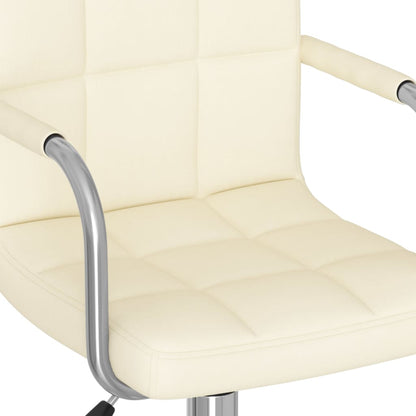Office chair swivel fabric cream colored