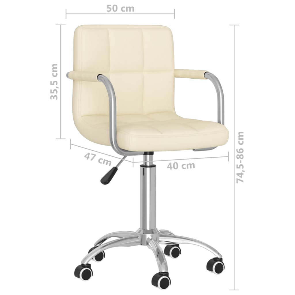 Office chair swivel fabric cream colored
