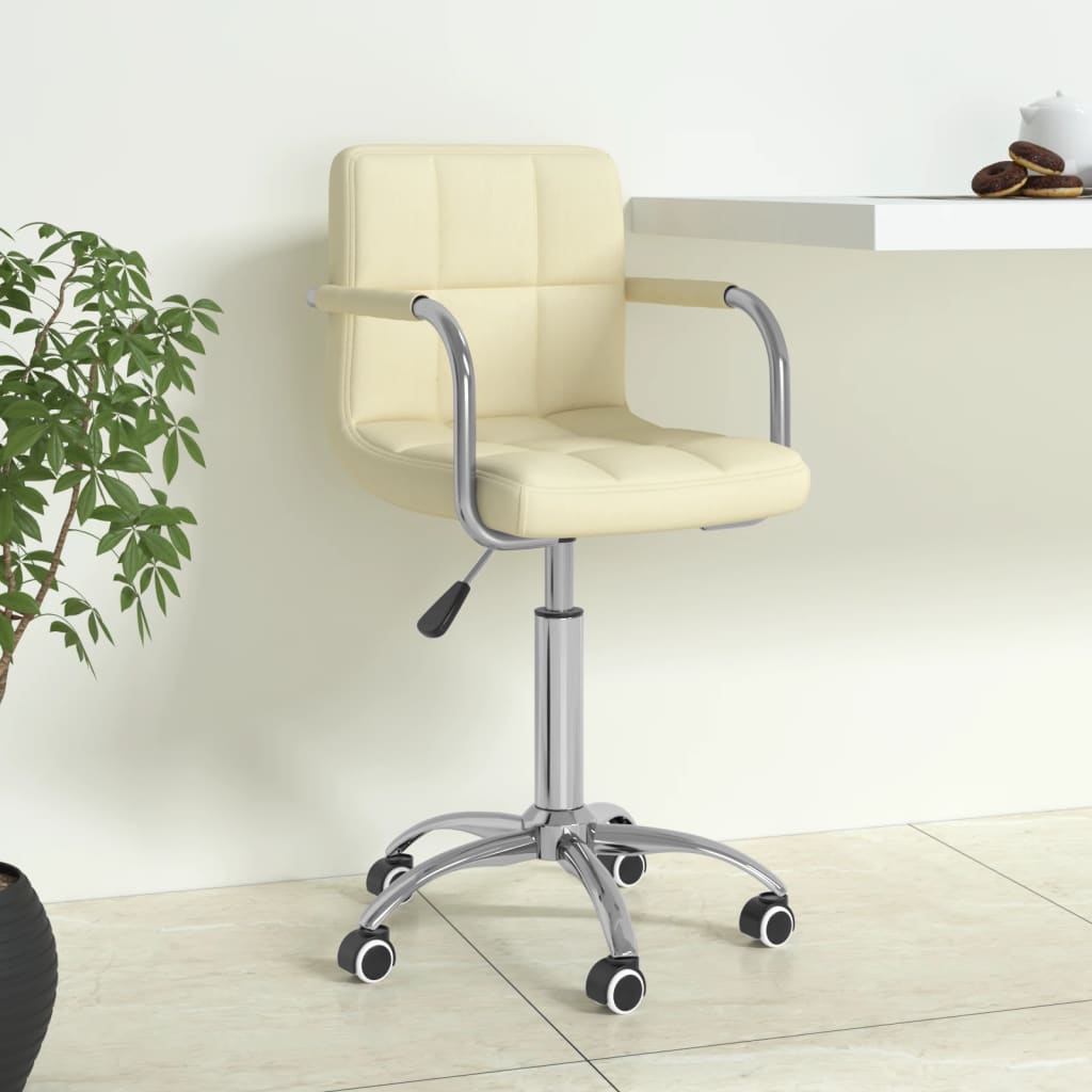 Office chair swivel fabric cream colored