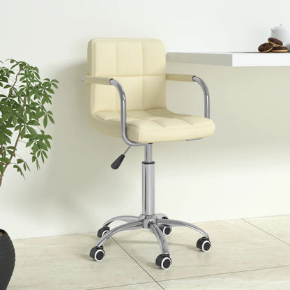 Office chair swivel fabric cream colored
