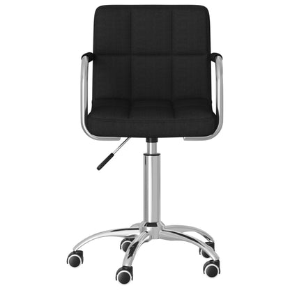 Office chair swivel fabric black