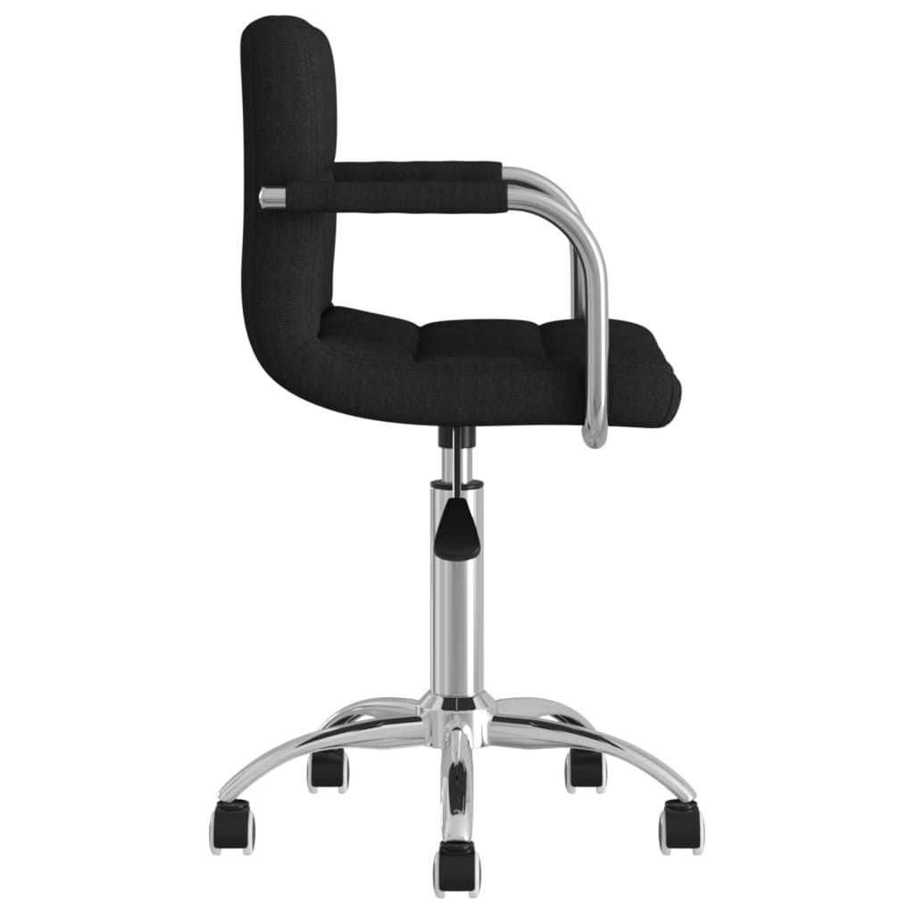 Office chair swivel fabric black