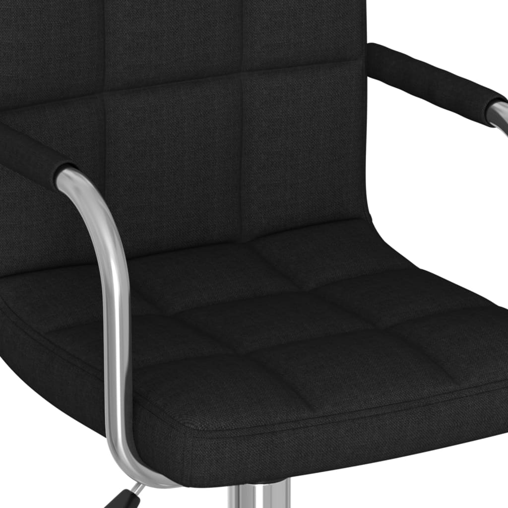 Office chair swivel fabric black
