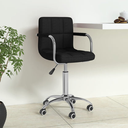 Office chair swivel fabric black