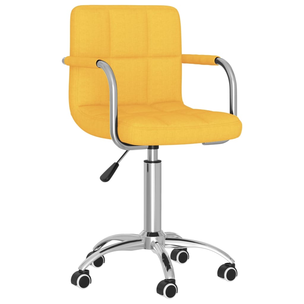 Office chair swivel fabric mustard yellow