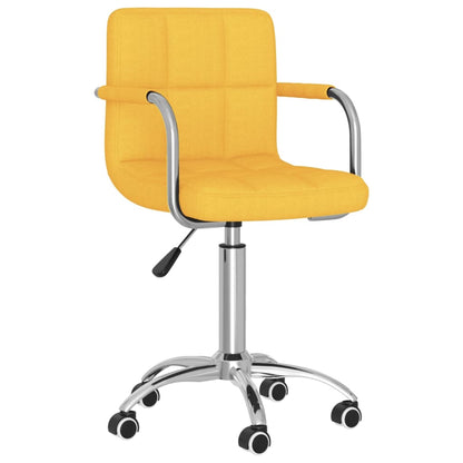Office chair swivel fabric mustard yellow