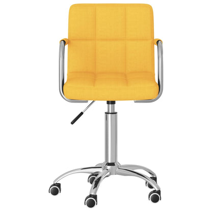 Office chair swivel fabric mustard yellow