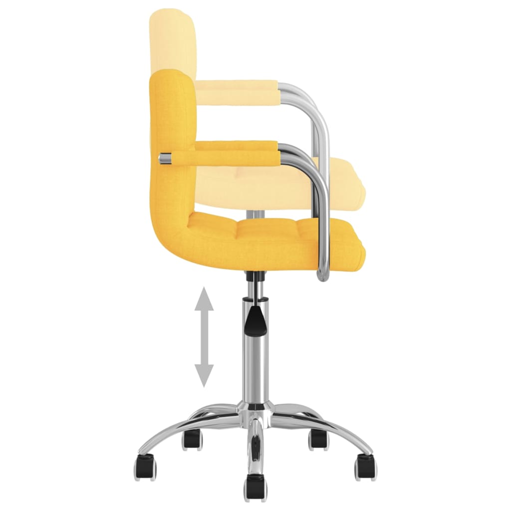 Office chair swivel fabric mustard yellow