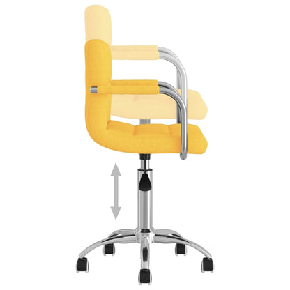 Office chair swivel fabric mustard yellow