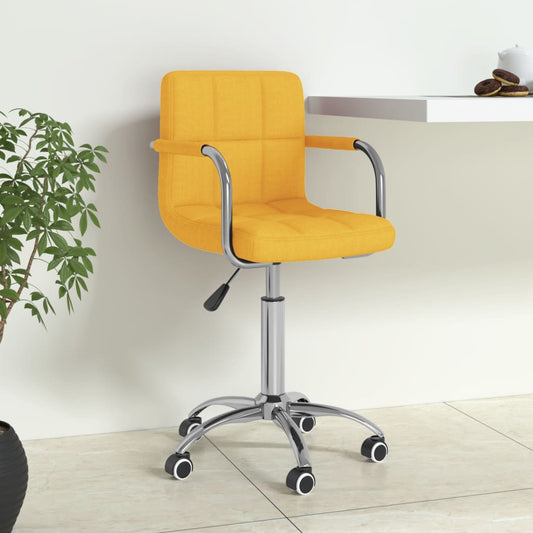 Office chair swivel fabric mustard yellow