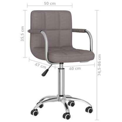 Office chair swivel fabric taupe