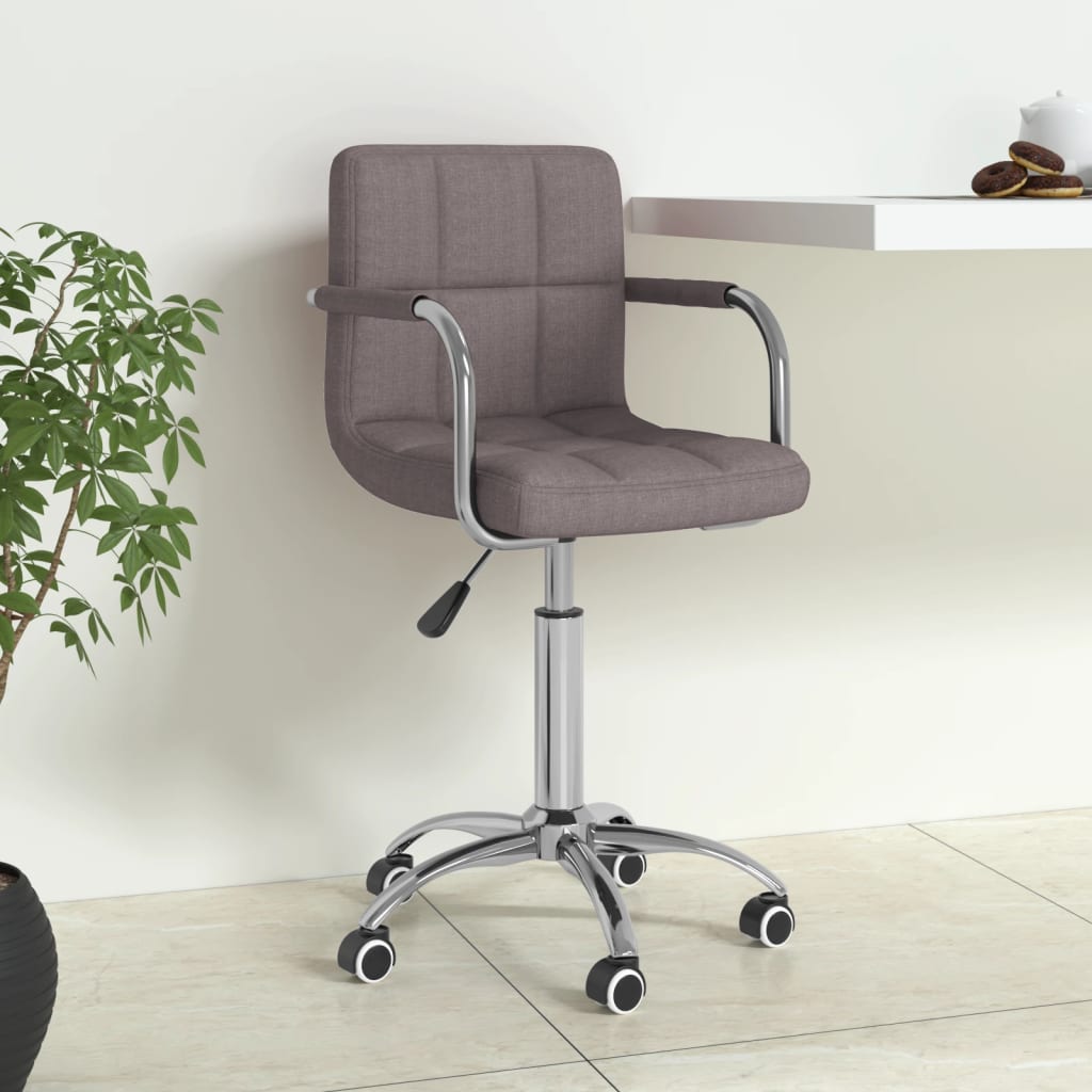 Office chair swivel fabric taupe