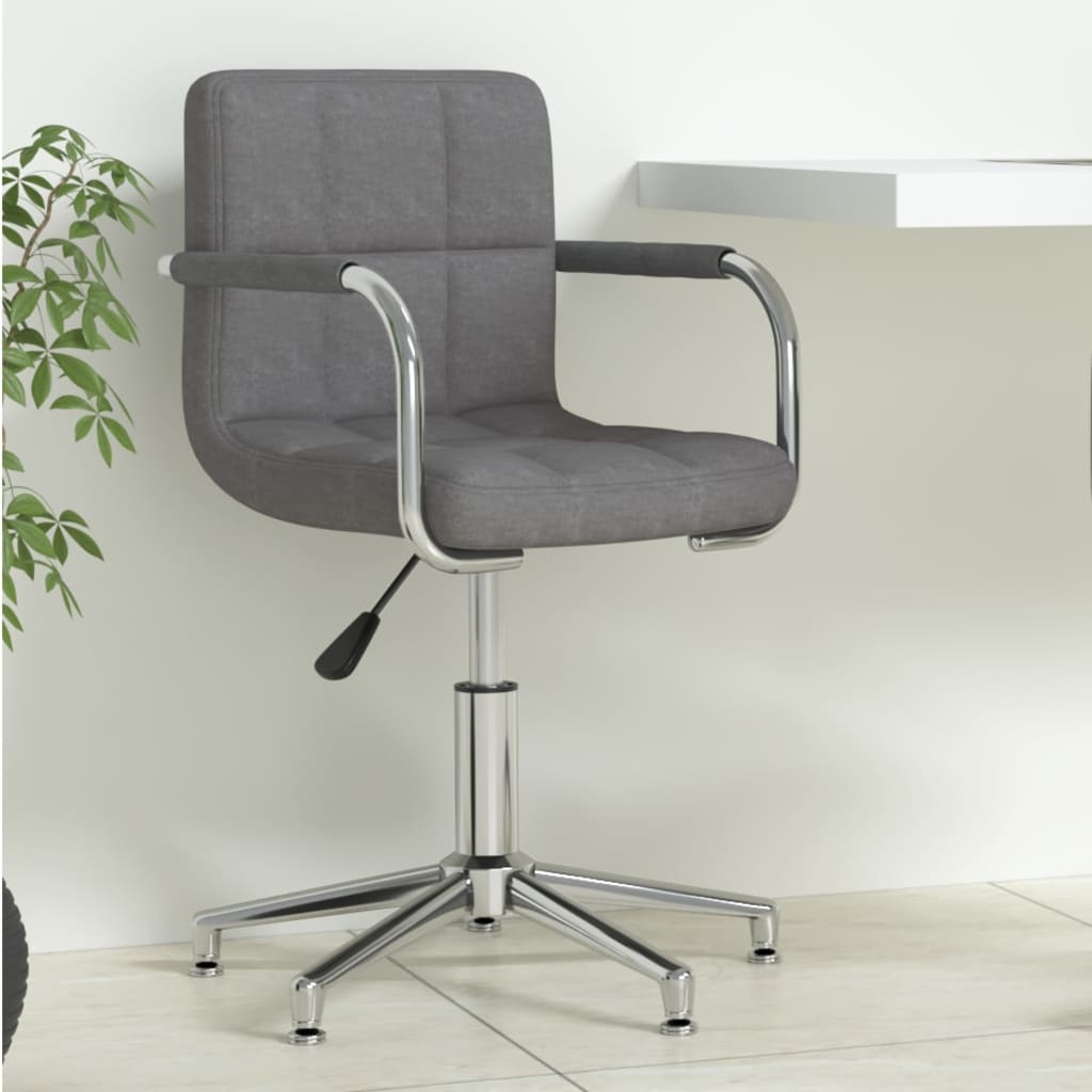 Office chair swivel fabric dark gray