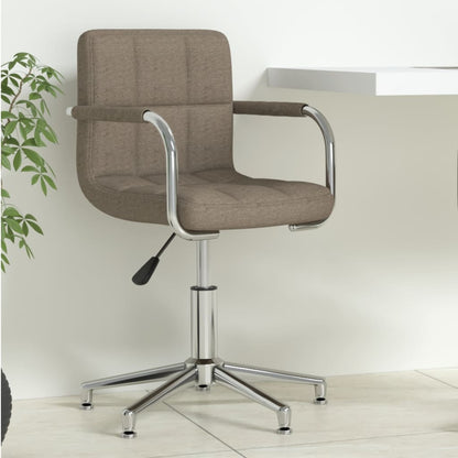 Kantoorstoel draaibaar stof taupe