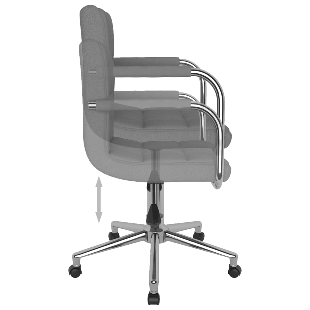 Office chair swivel fabric light gray