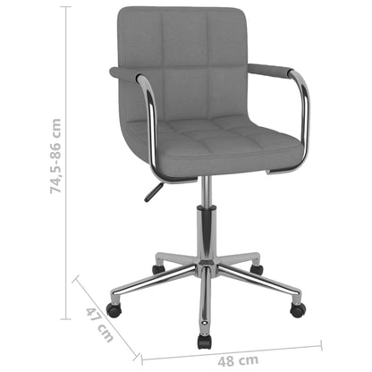 Office chair swivel fabric light gray