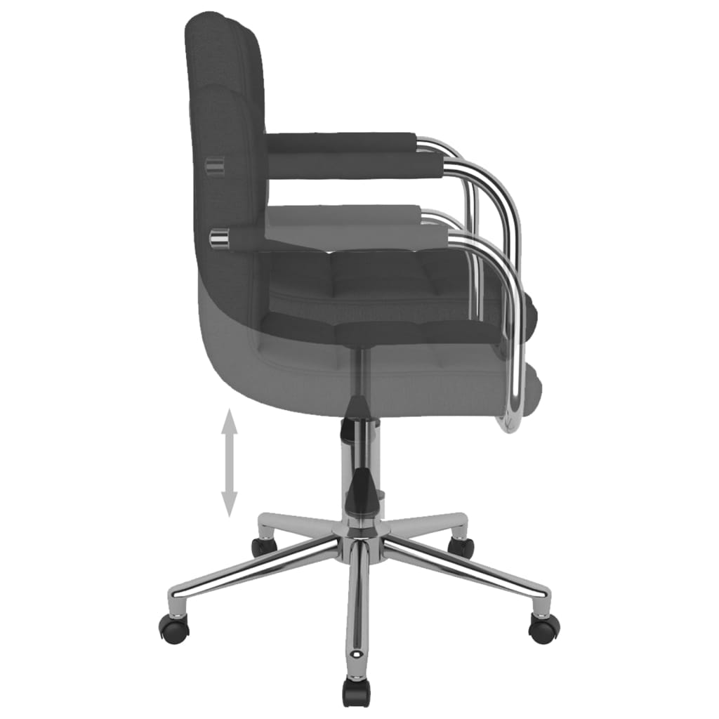 Office chair swivel fabric dark gray