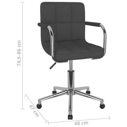 Office chair swivel fabric dark gray