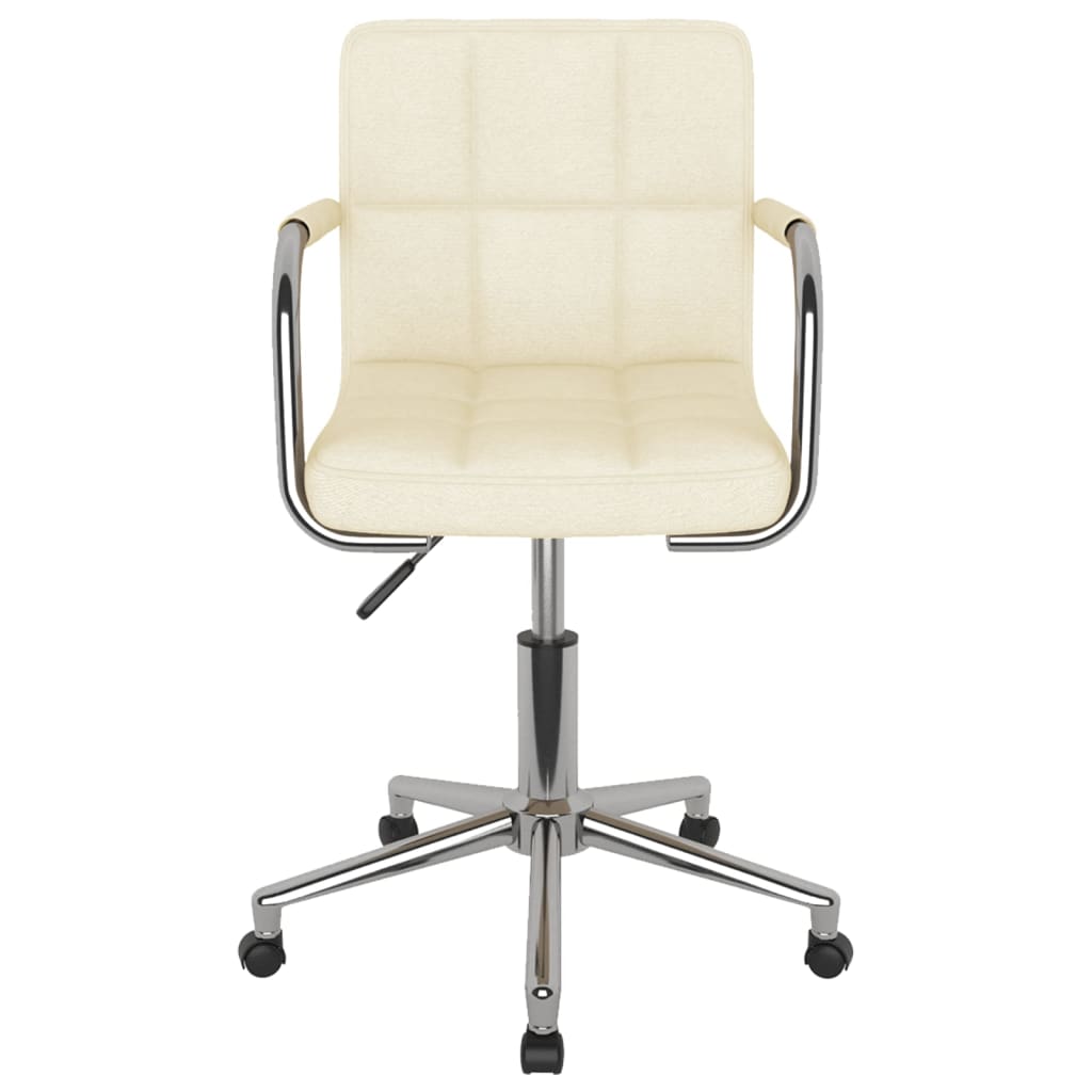 Office chair swivel fabric cream colored