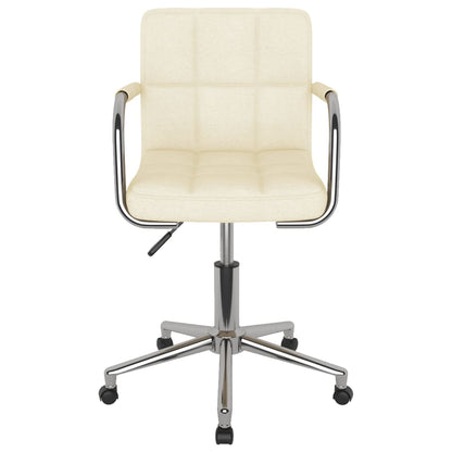 Office chair swivel fabric cream colored