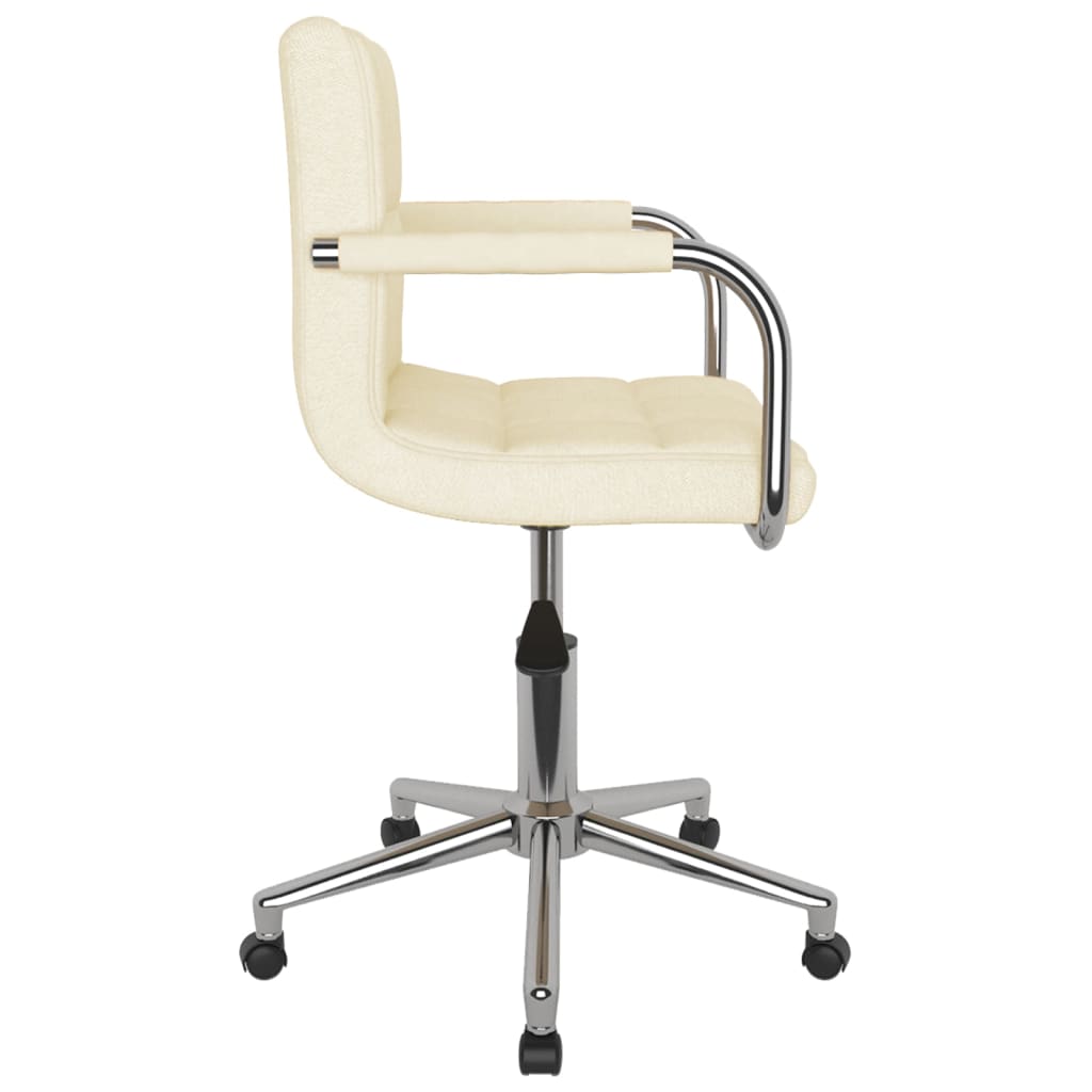 Office chair swivel fabric cream colored