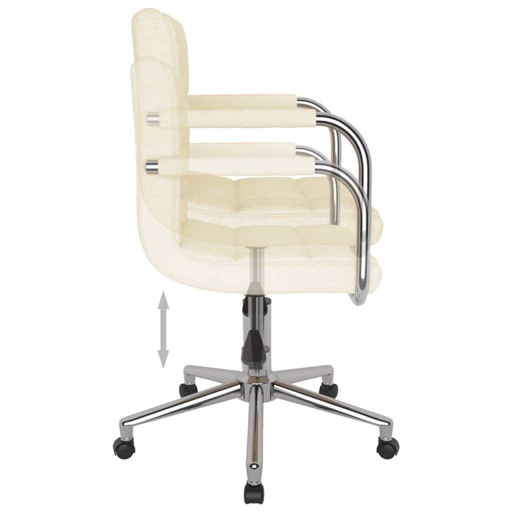 Office chair swivel fabric cream colored