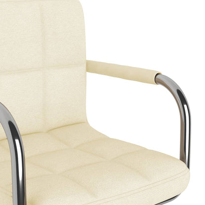 Office chair swivel fabric cream colored