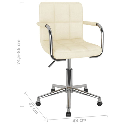 Office chair swivel fabric cream colored