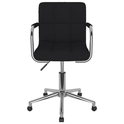 Office chair swivel fabric black